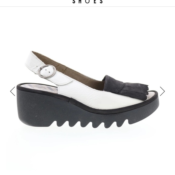 Fly London Shoes - Fly London Bind black leather Slingback Sandals shoes. Eu size 39 US size 8-8.5